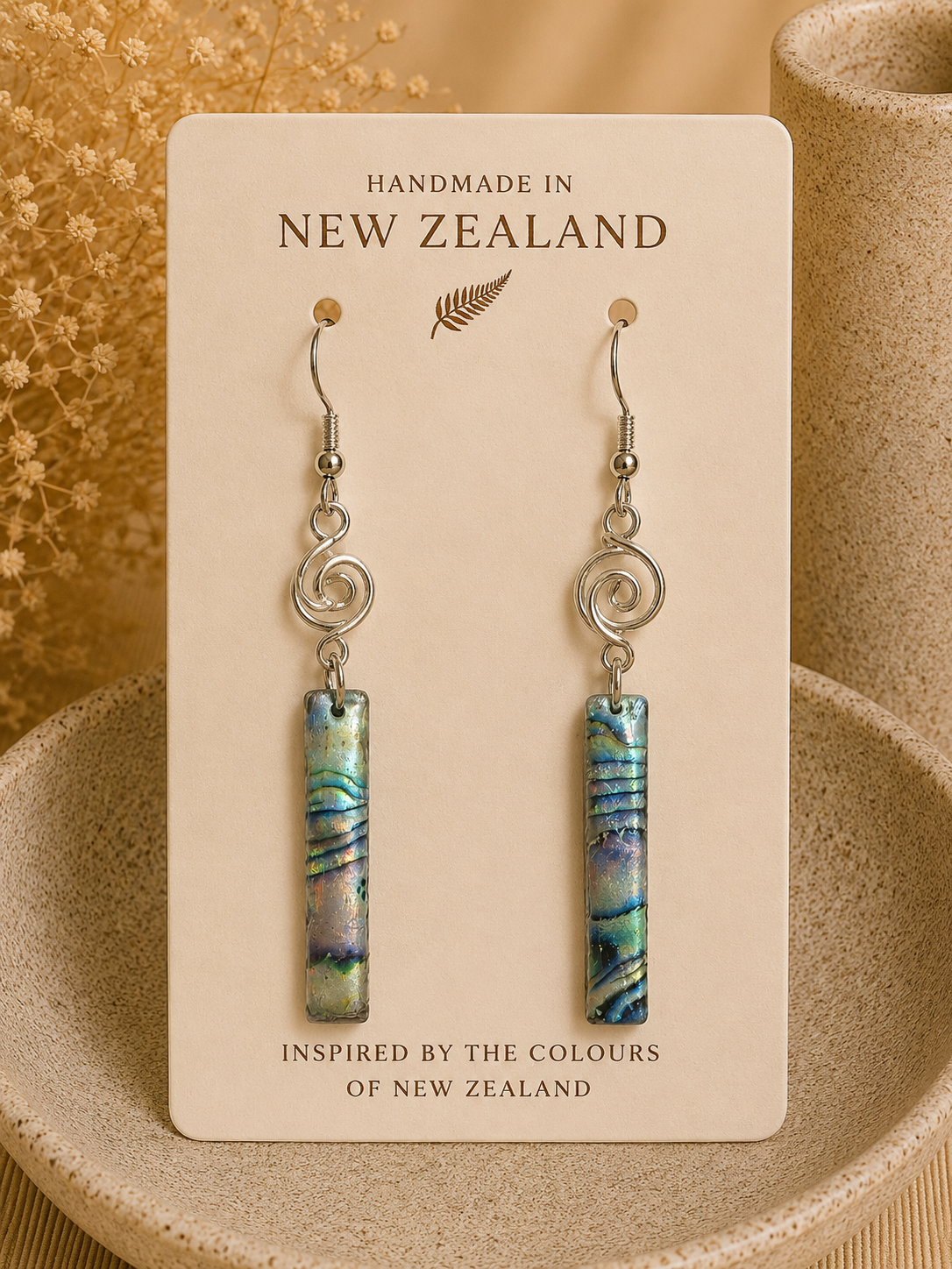 Iridescent Shell Earrings