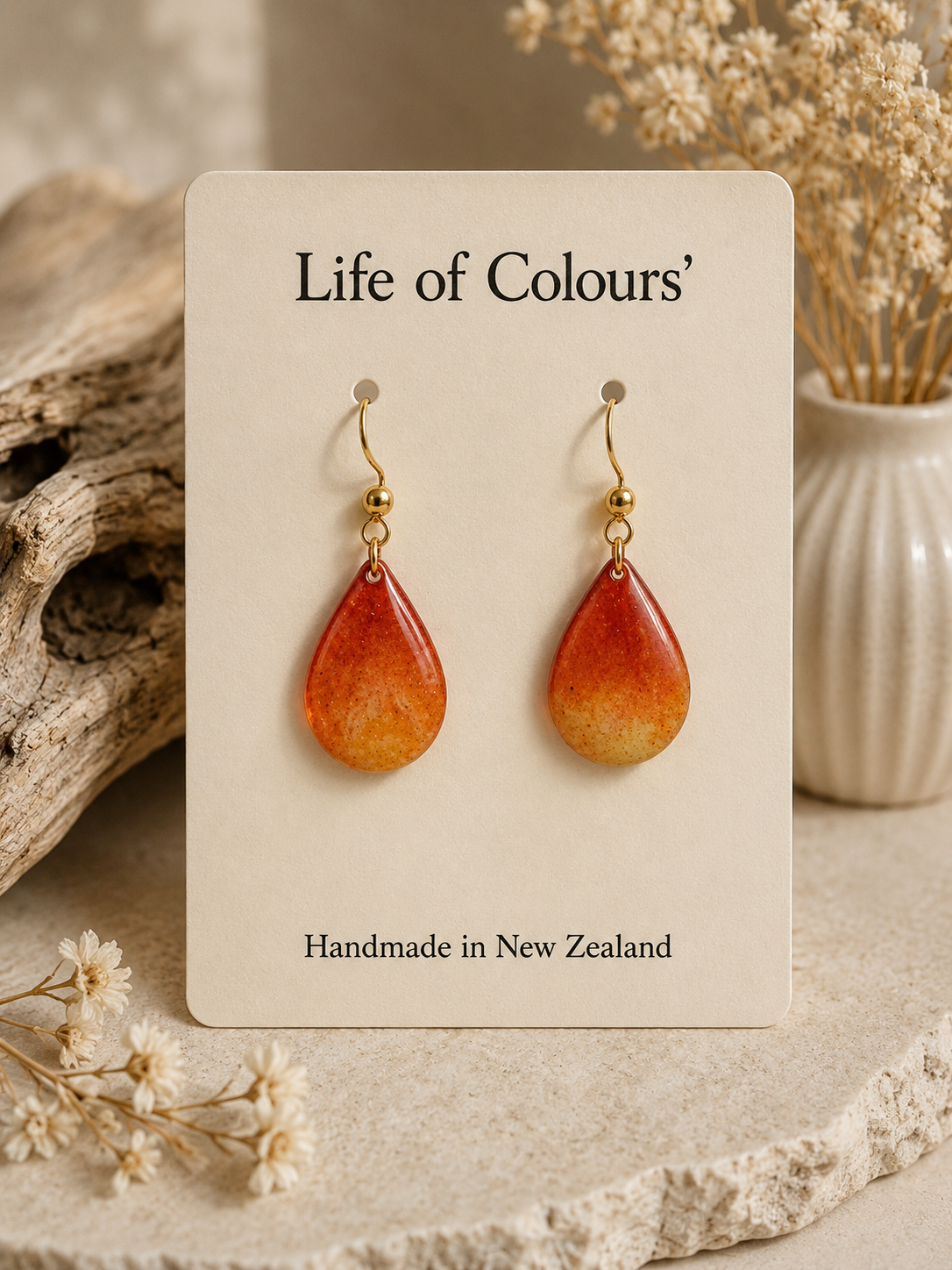 Citrus Orange Earrings