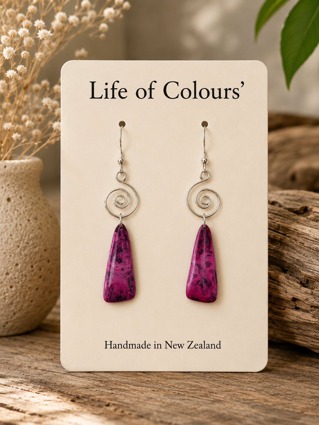 Wild Magenta Earrings
