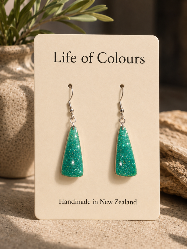Persian Green Diamond Earrings