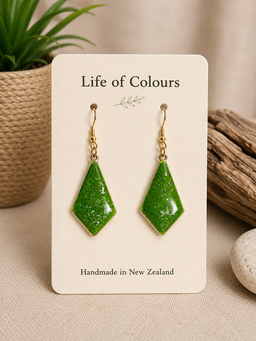 Forest Green Earrings