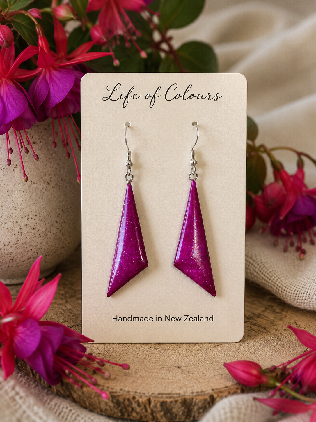 Pink Fuchsia Earrings