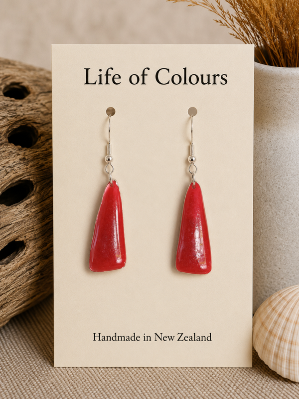 Ruby Red Earrings