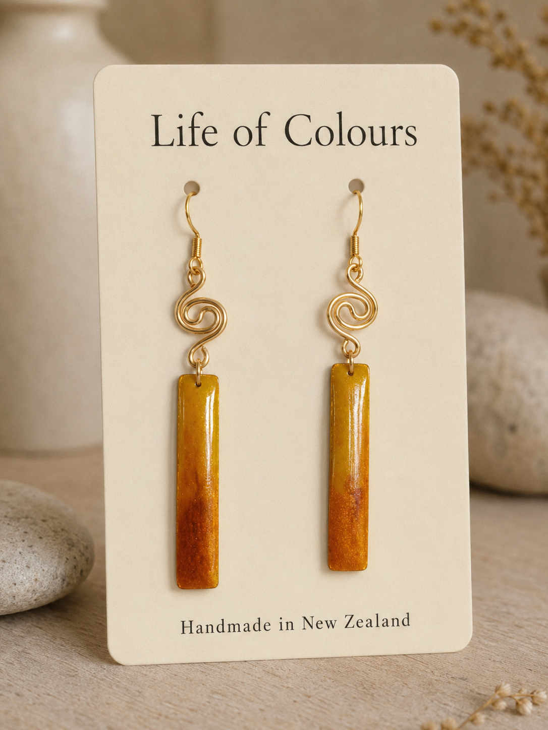 Golden Flame Earrings