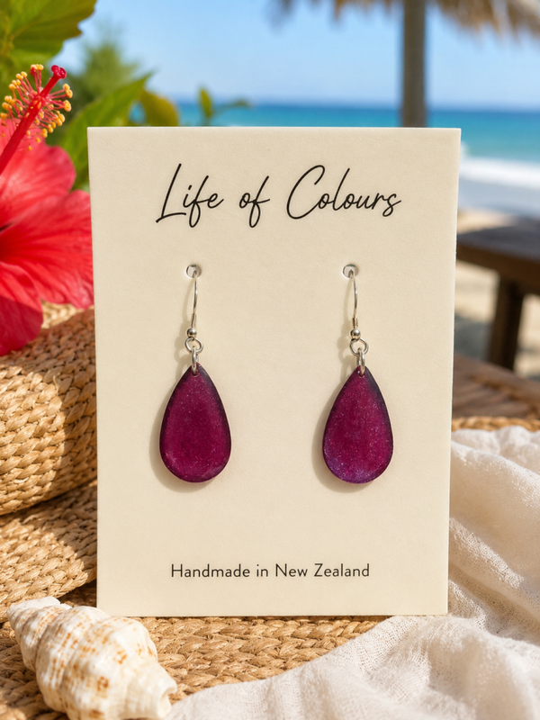 Ruby Plum Earrings