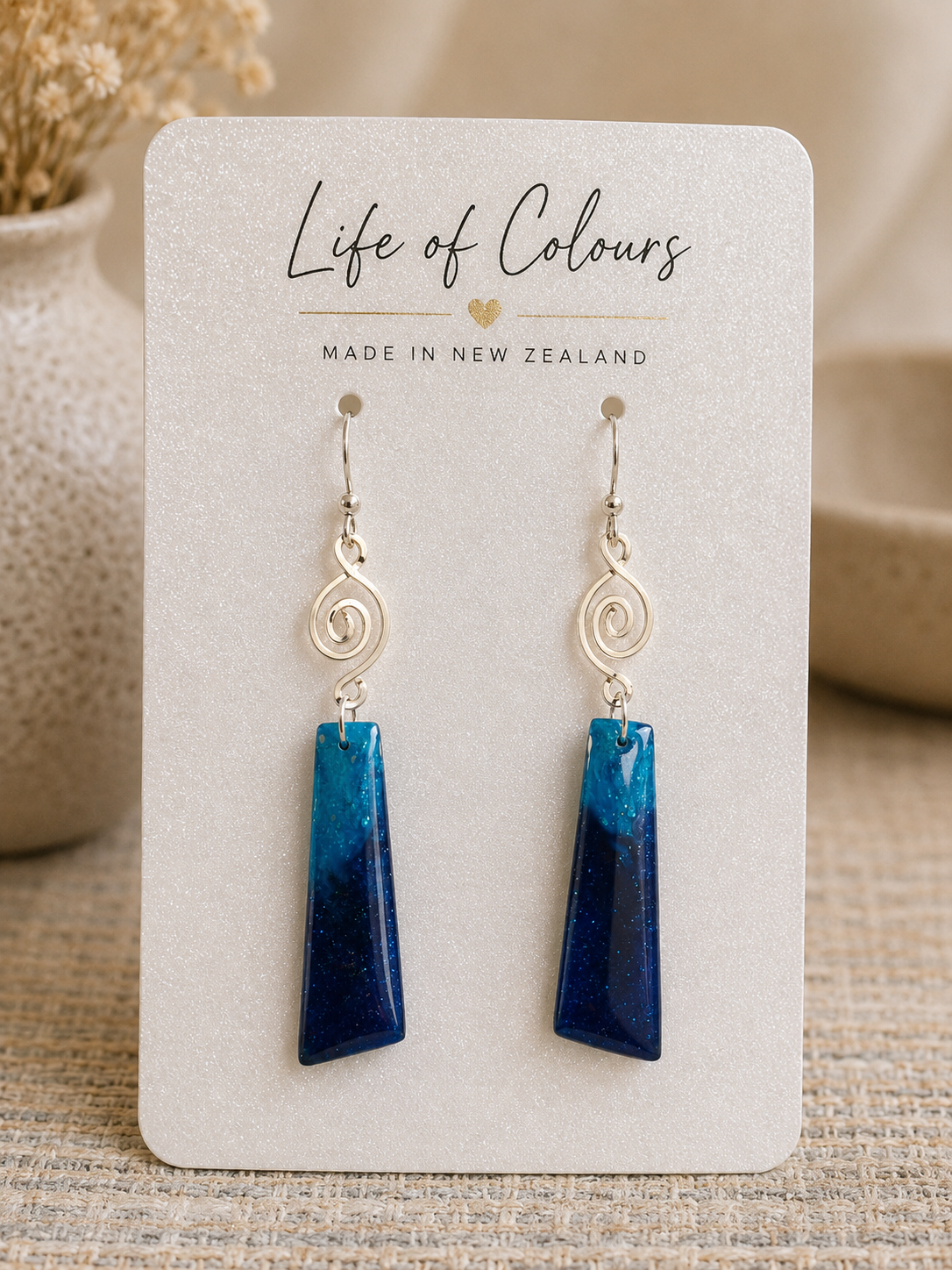 Pacific Deep Blue Earrings