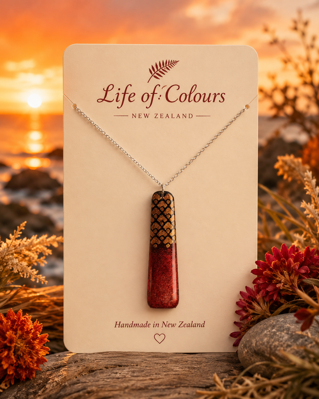 Ember Glow Reversible Necklace