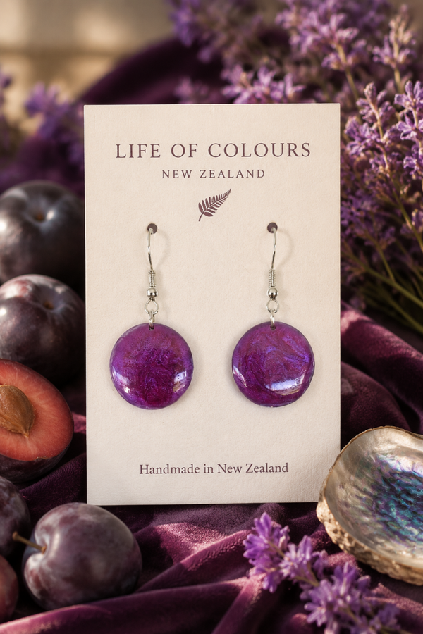 Grape Shimmer Earrings