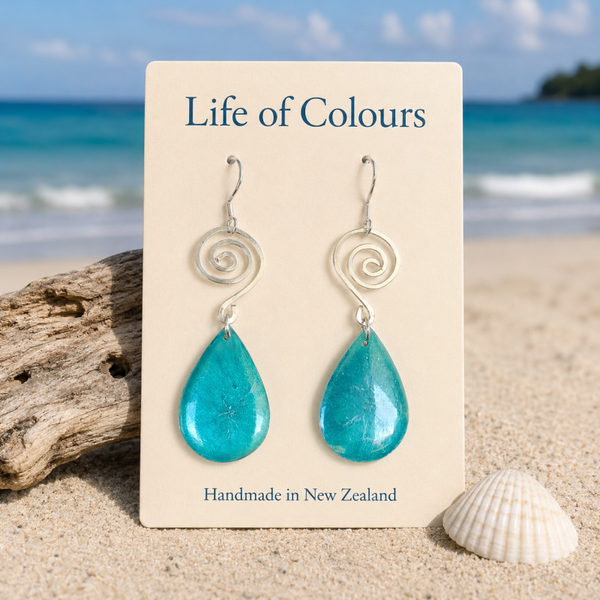 Turquoise Lustre Earrings