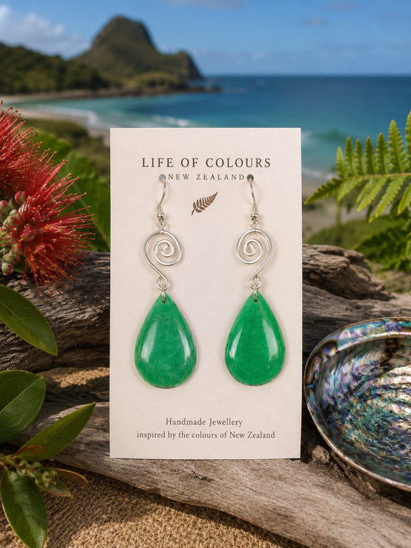 Jade Koru Earrings