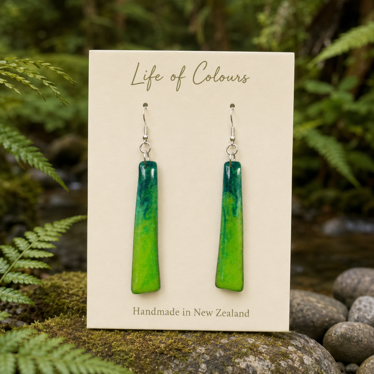Lime Fern Earrings