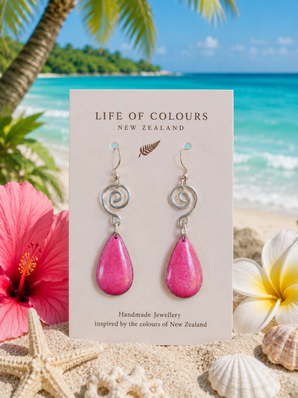 Pink Lustre Earrings