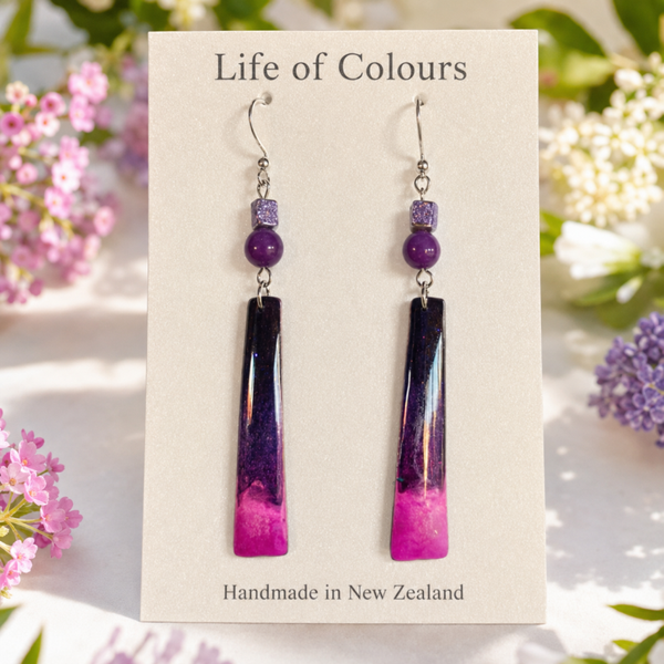 Plum and Petal Earrings