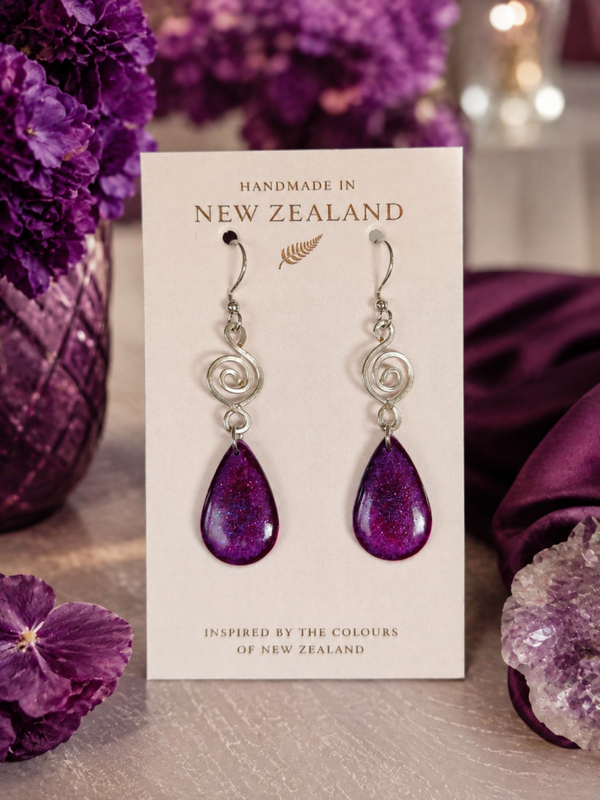 Plum Shimmer Earrings