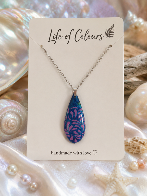Purple Blossom Reversible Necklace