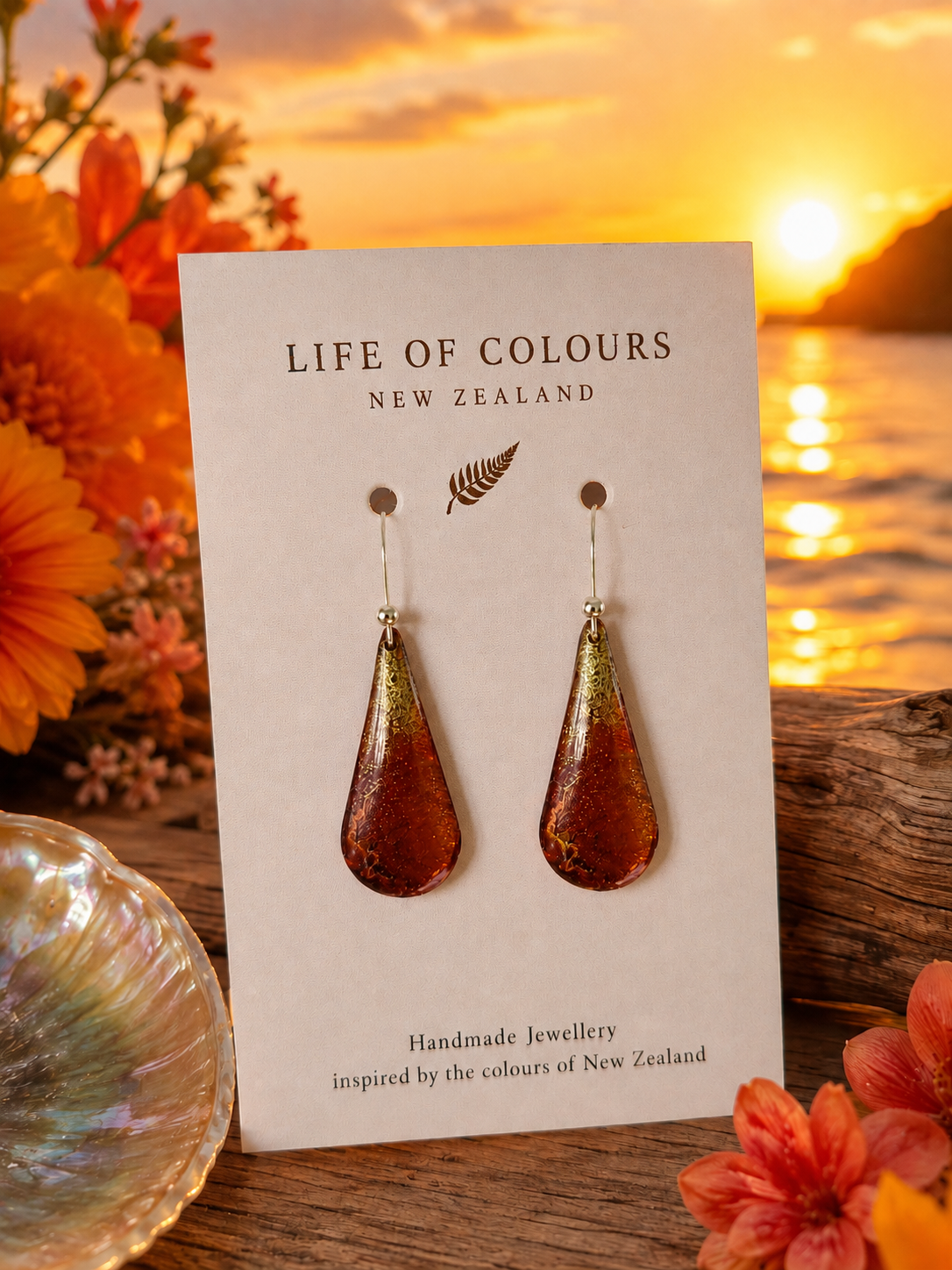 Red Oxide Glow Earrings