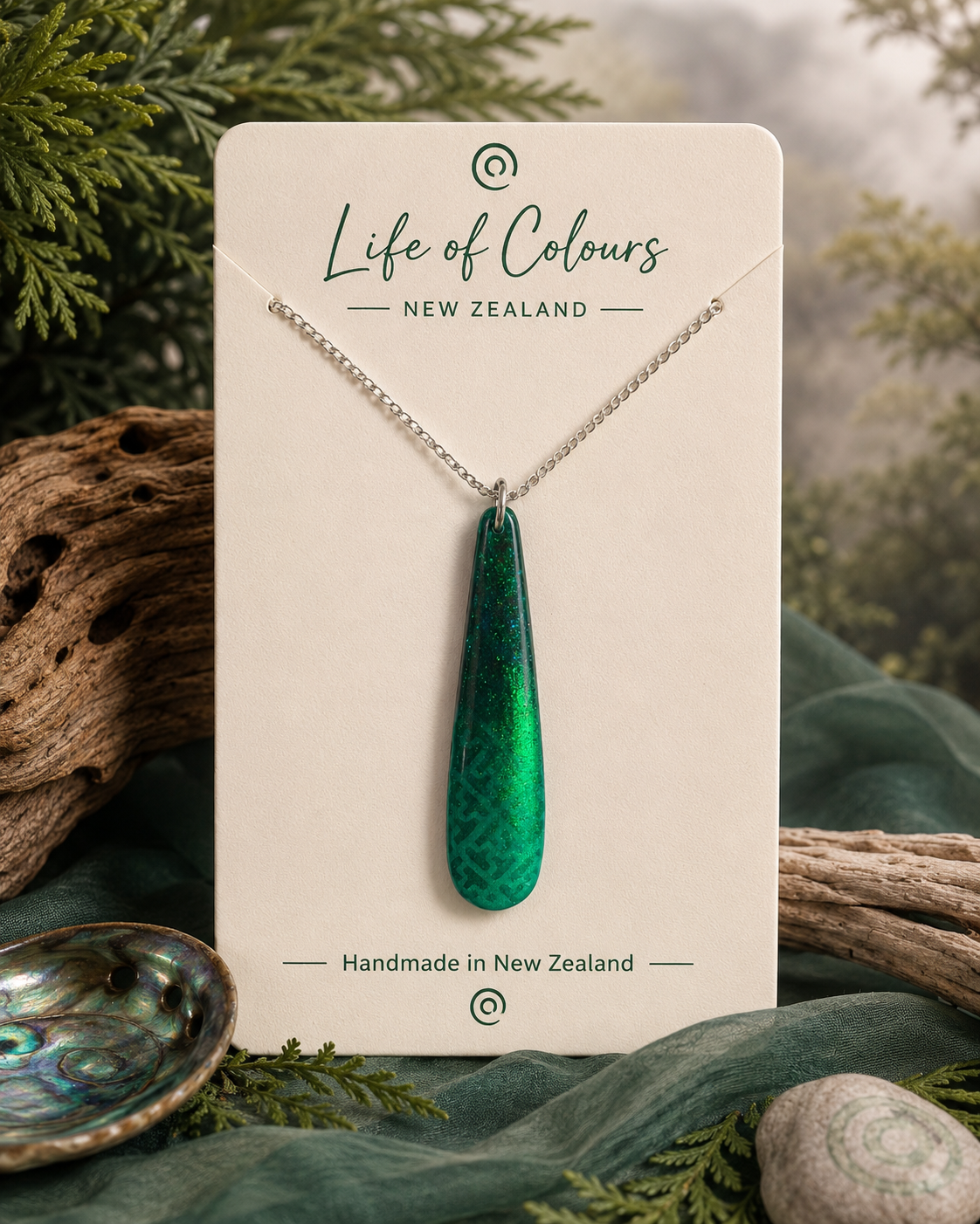 Tōtara Mist Reversible Necklace