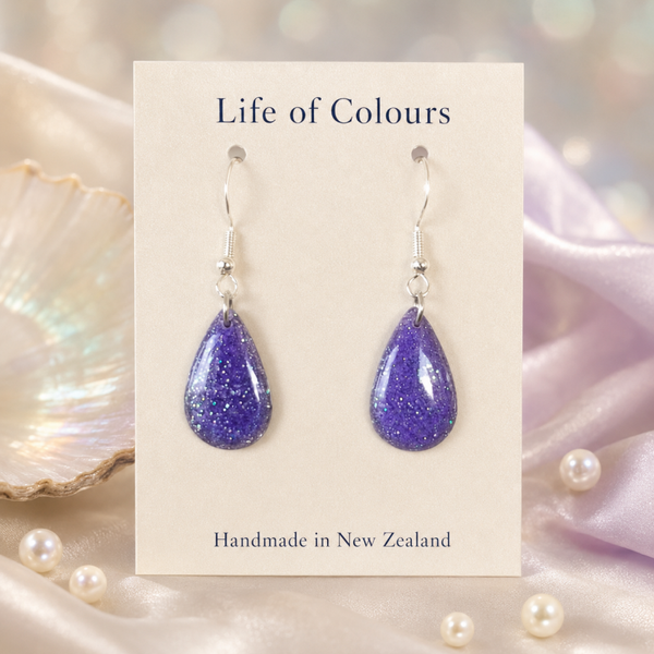Violet Shimmer Earrings