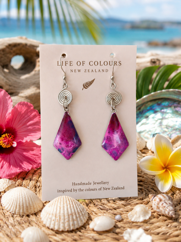 Violet Stardust Earrings