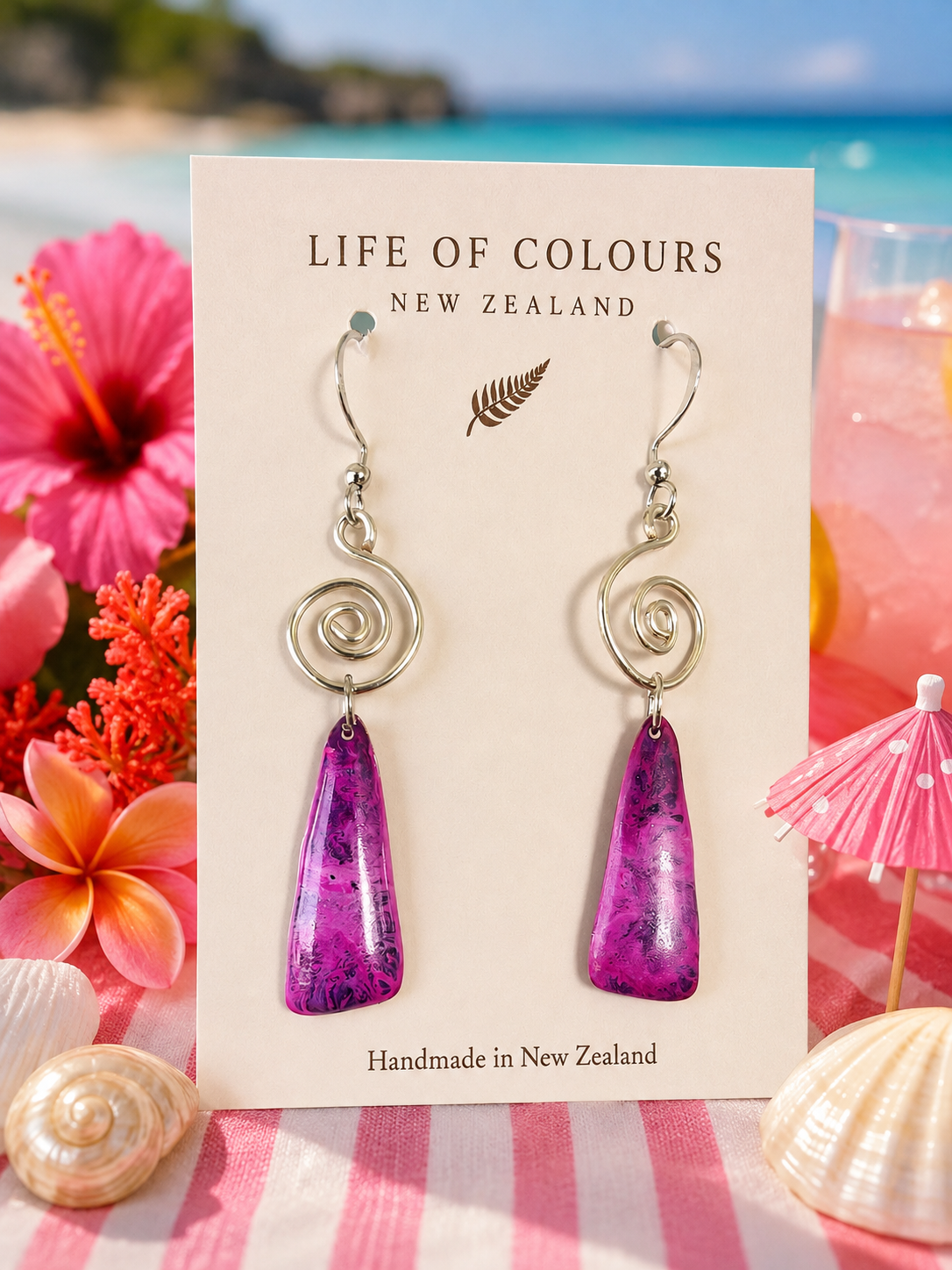 Wild Magenta Earrings