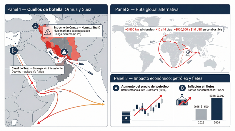 La imagen puede presentarse como una infografía horizontal dividida en tres paneles: