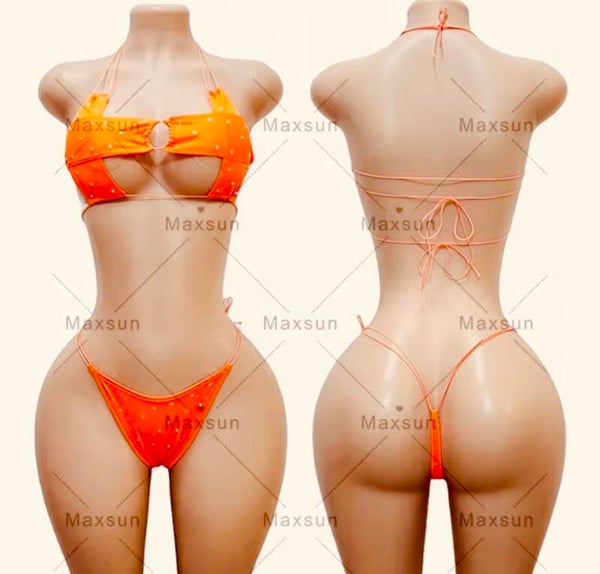 Vibrant neon exotic bikini sets