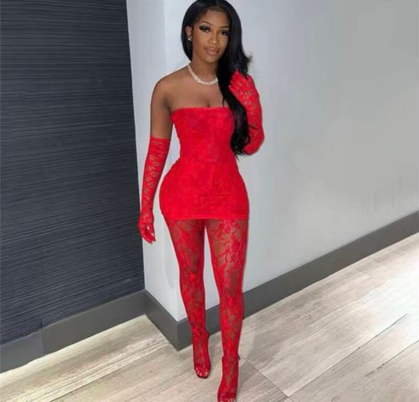 Sultry lace bodycon mini dress