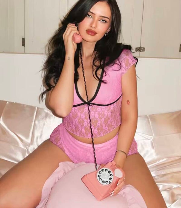 Flirty lace lounge set
