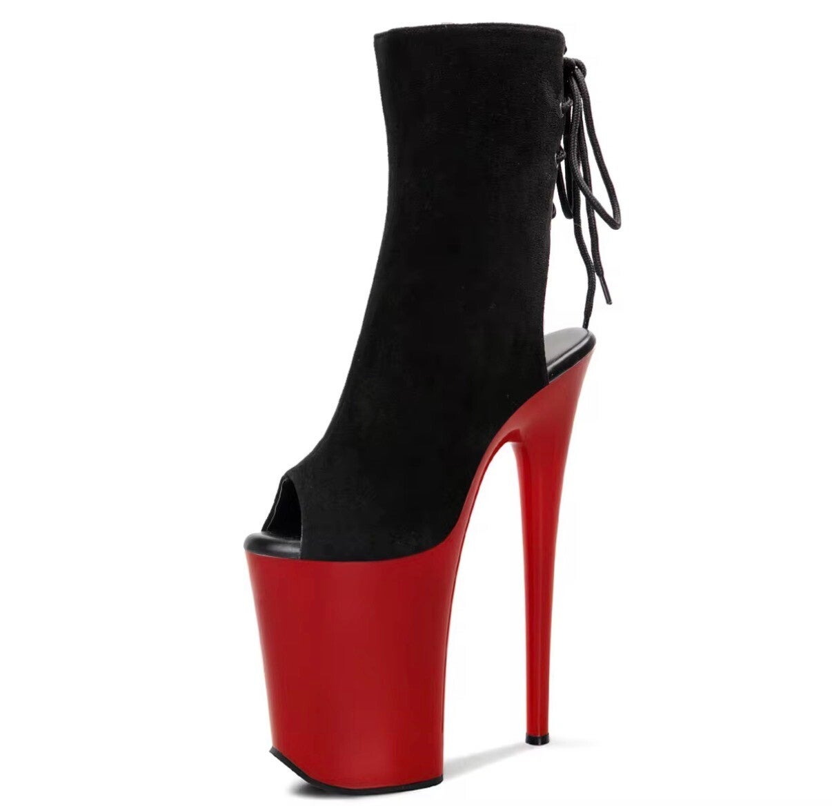 9 inch Red Bottoms open toe Platforms