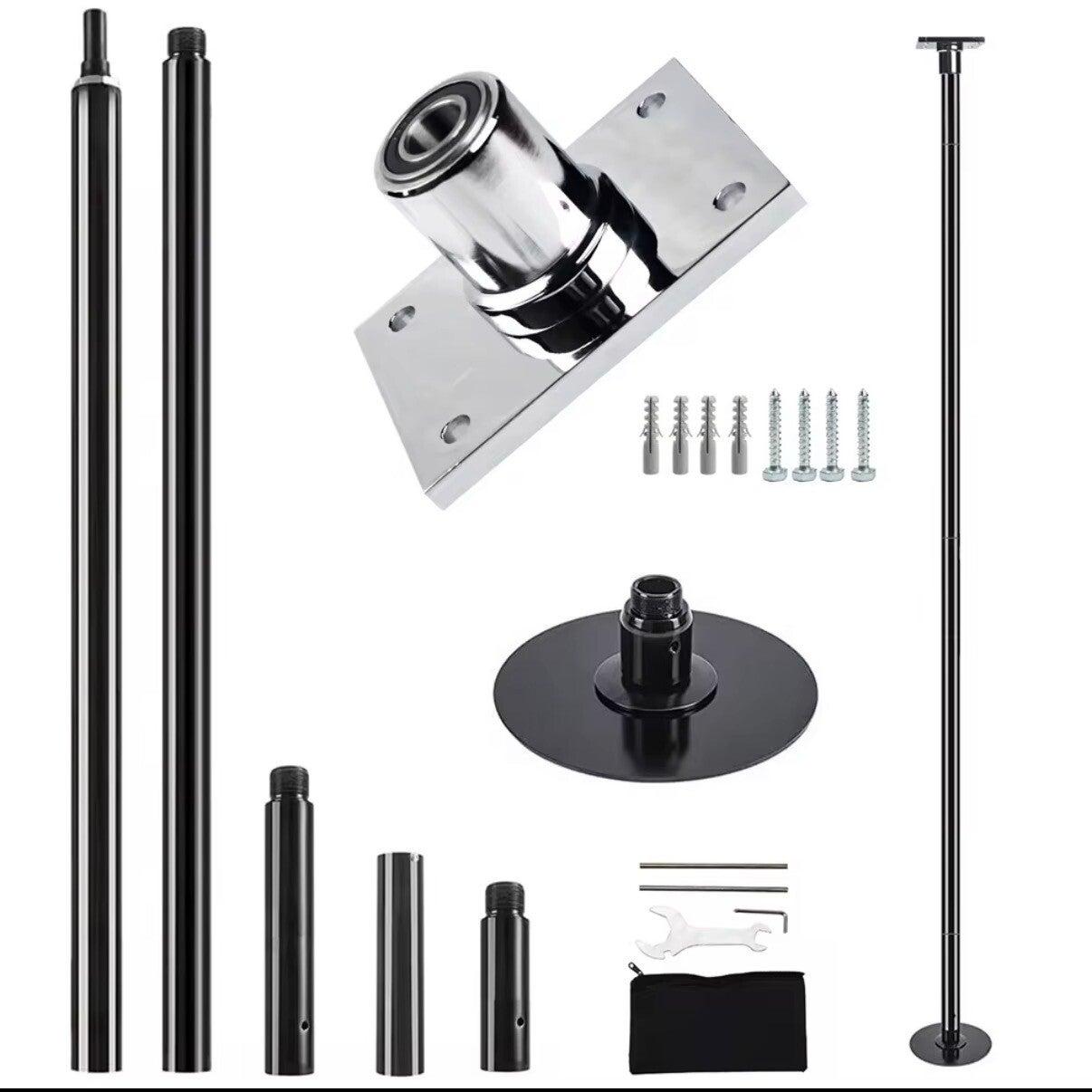 Black dancer pole