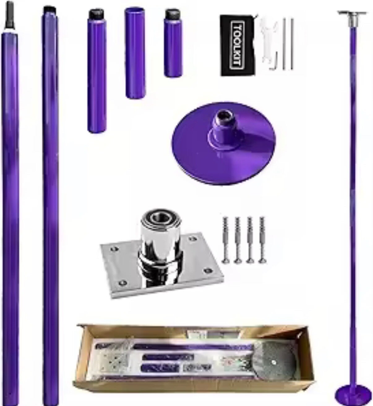 Purple dancer pole