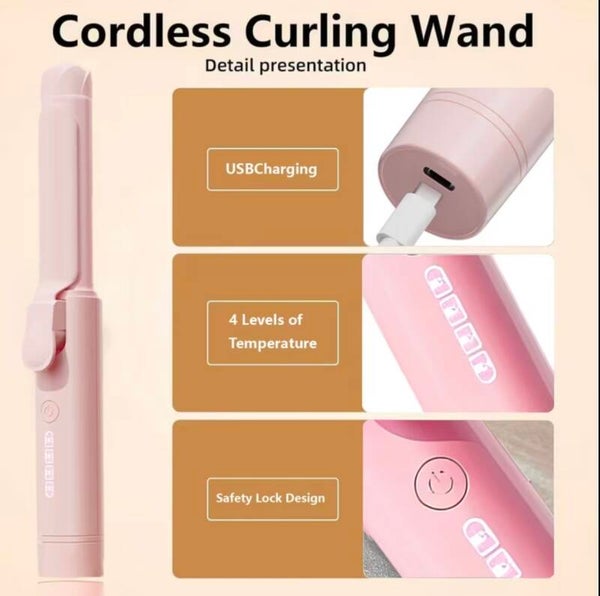 Cordless on the go curling iron