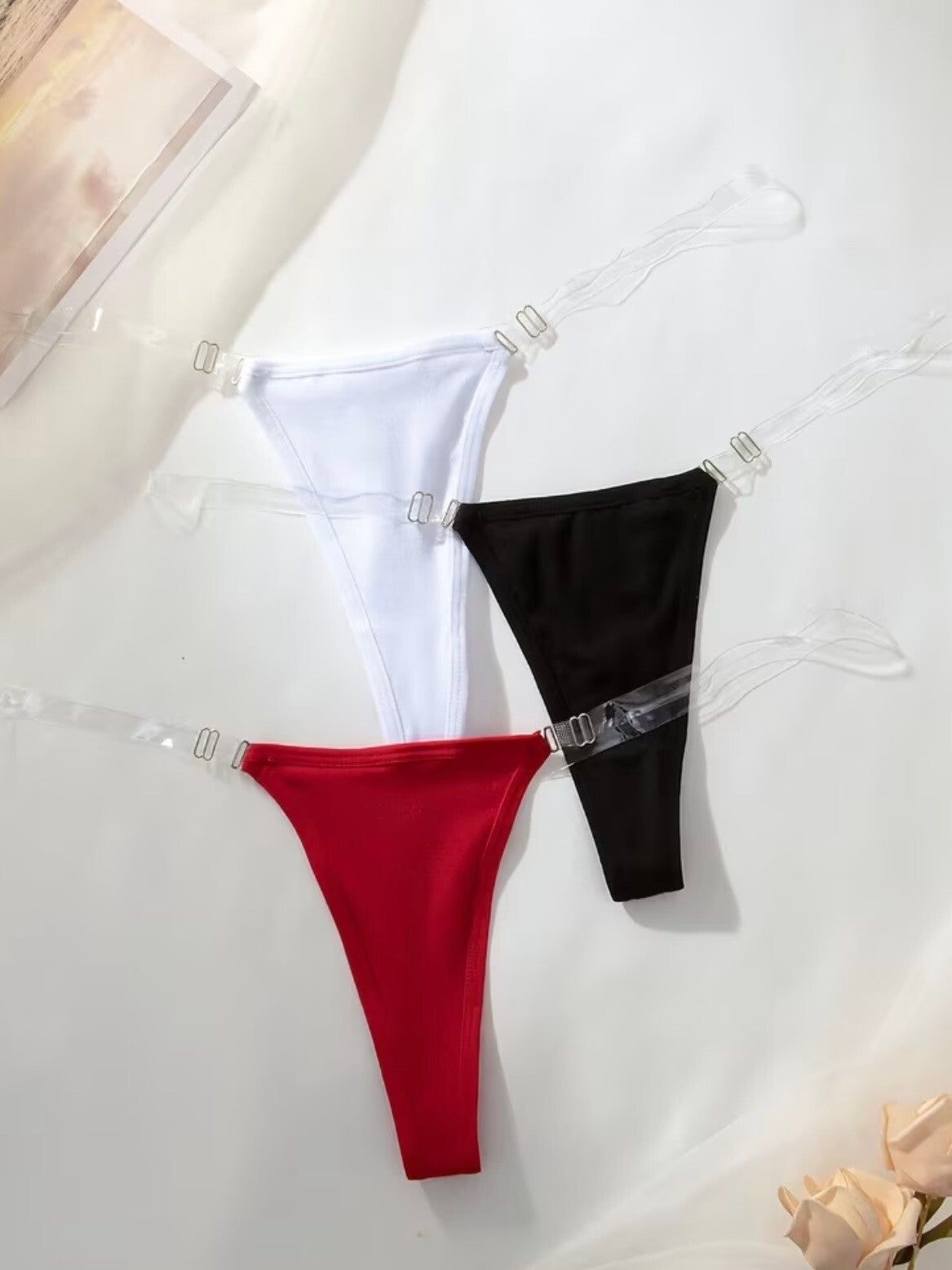 invisible strap thongs (3 pack)