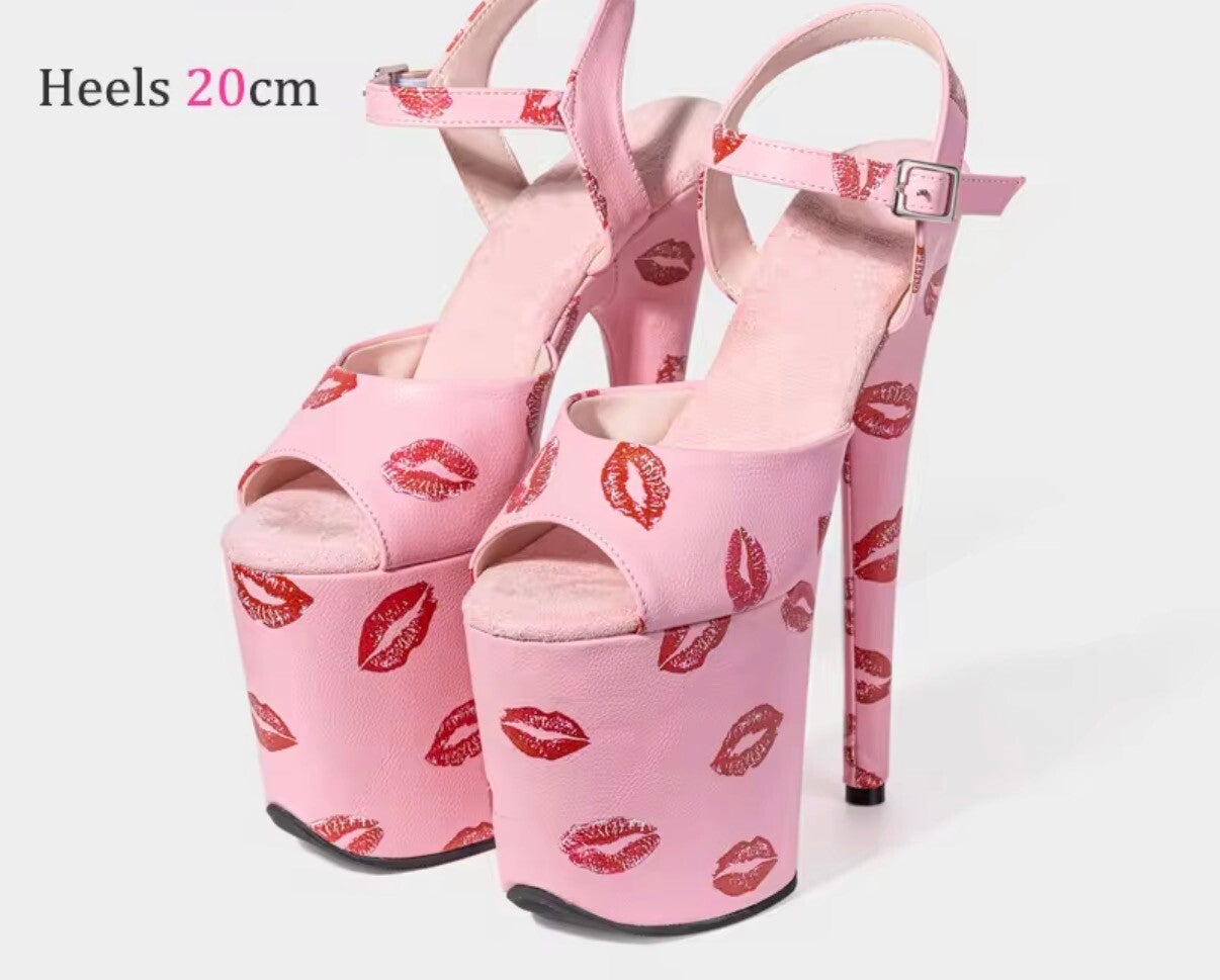 💋 Kiss Me After Midnight™ Platform Stilettos