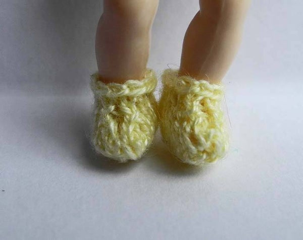 Gele babyslofjes - Yellow baby shoes