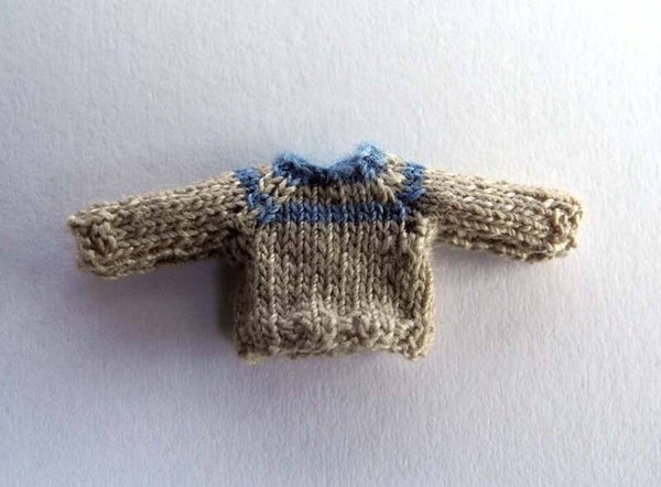 Beige trui met raglan mouw