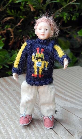 Jongens trui met robot Sorry, only in Dutch