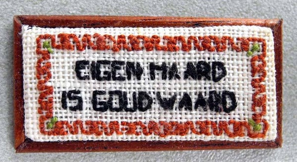 Borduurpatroon Eigen haard - Sorry, only in Dutch