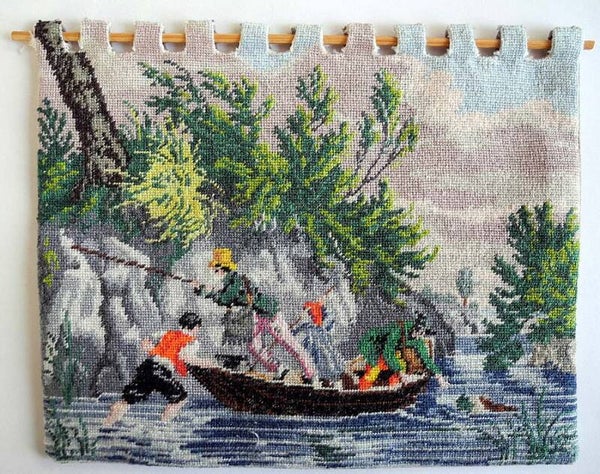 Borduurpatroon Spelevaren - Emboidery pattern In the boat