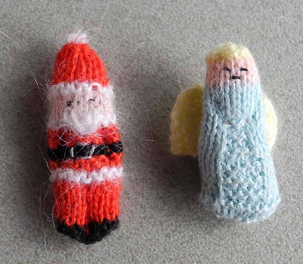 Kerstman popje en kerstengeltje - Sorry, only in Dutch