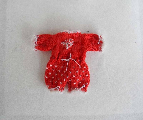 Gebreid baby kerstpakje - Knitted baby Christmas suit
