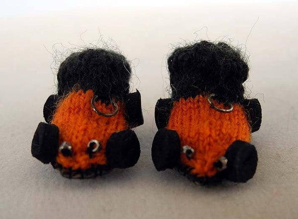 Soksloffen auto, oranje - Slippersocks car, orange