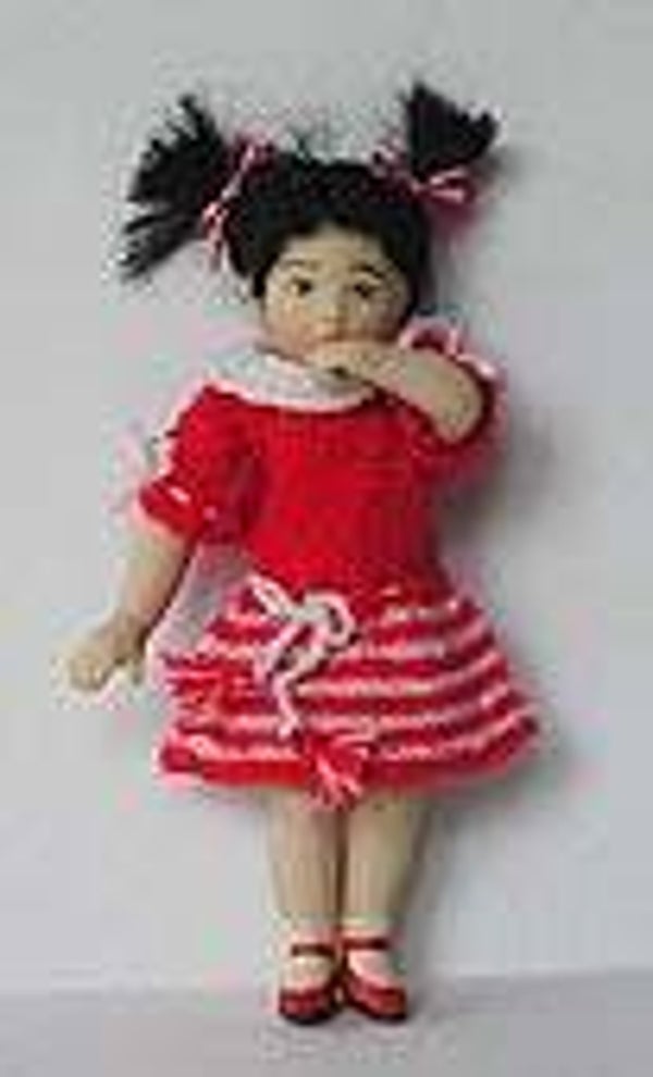 Meisjes jurkje in rood en wit - Girls dress is red and white