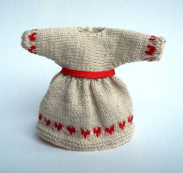 Meisjesjurkje ecru met hartjes - Sorry, only in Dutch