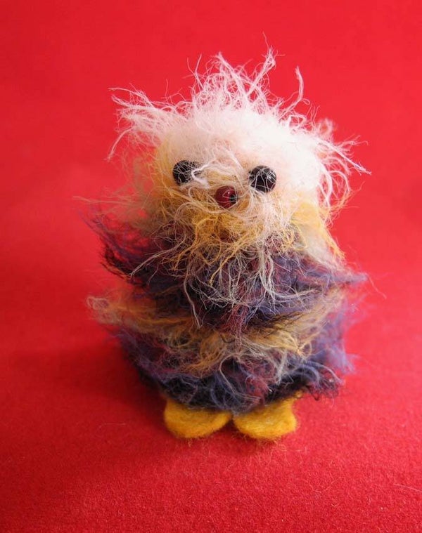 Gebreid gestreept monster - Knitted striped monster