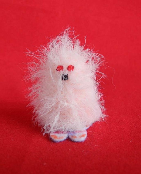 Gebreid roze monster - Knitted pink monster