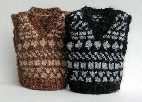 Heren spencer ingebreid - Mens vest knitted in