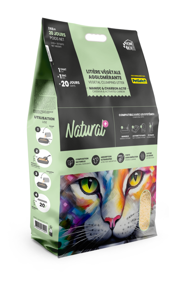 HOME N'PET LITIERE AGGLOMERANTE NATURAL PLUS  HP6109