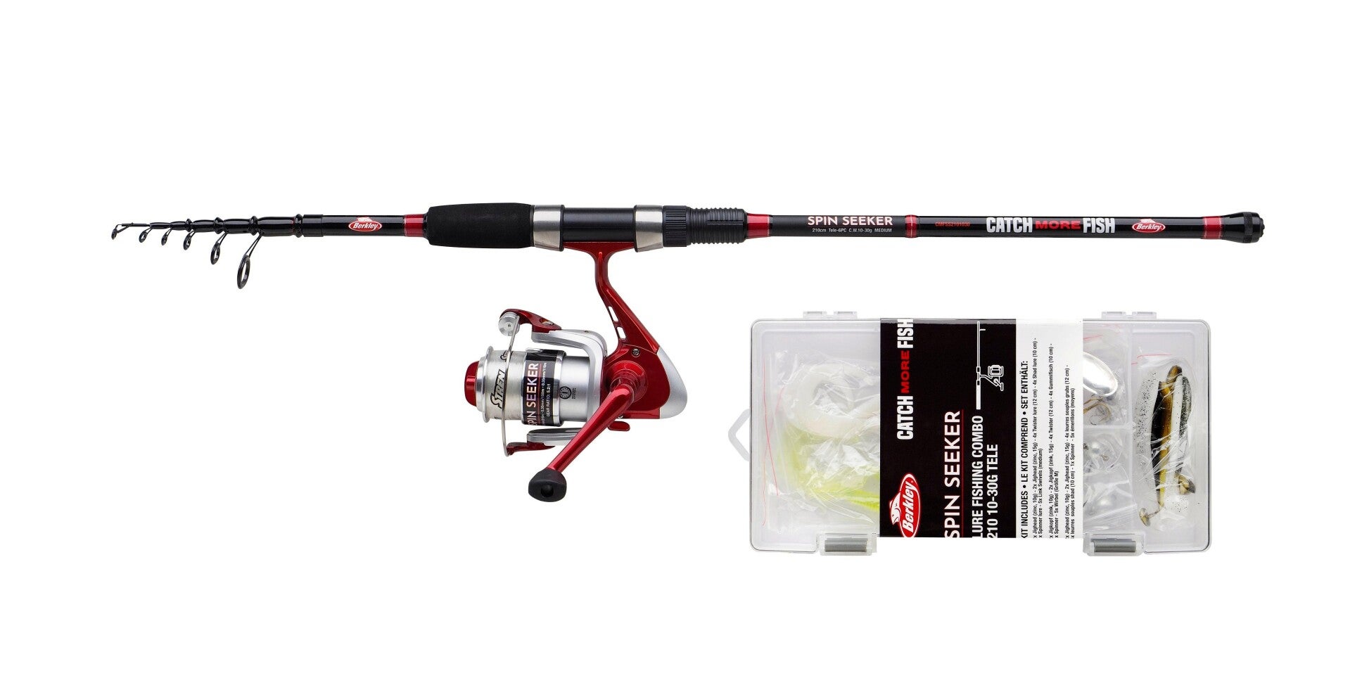 BERKLEY KIT TOUT EN 1 CATCH MORE FISH SPIN TÉLÉ COMBO