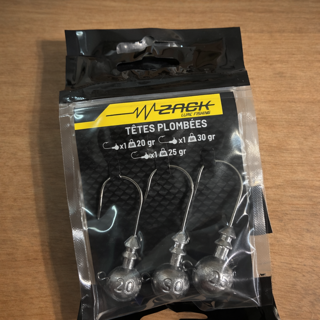 ZACK TETES PLOMBEES 20G X1 + 25G X1 + 30G X1